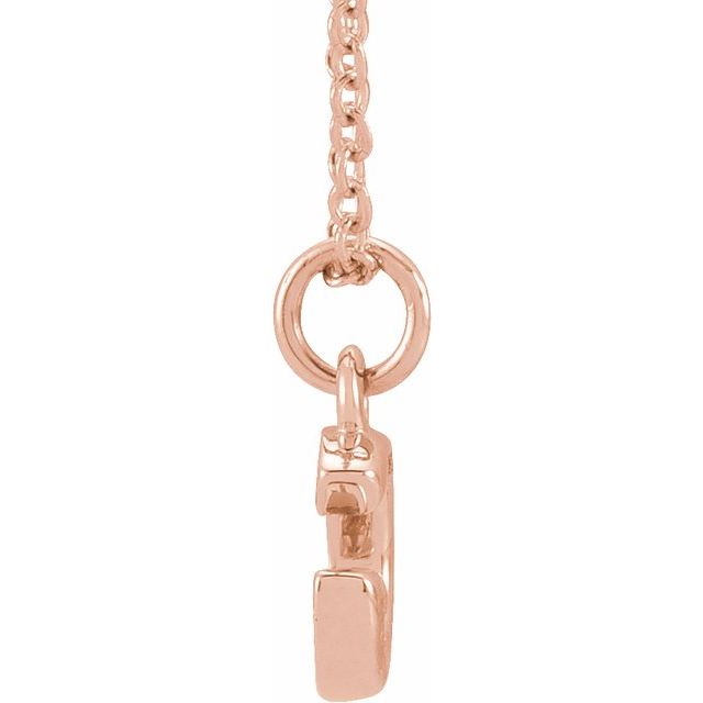 Natural Diamond Petite Initial Capital Letter Necklace