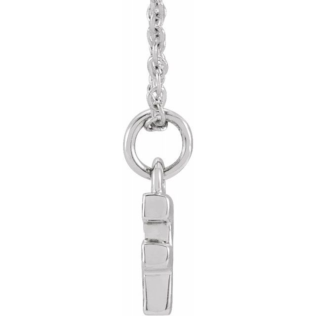 Natural Diamond Petite Initial Capital Letter Necklace