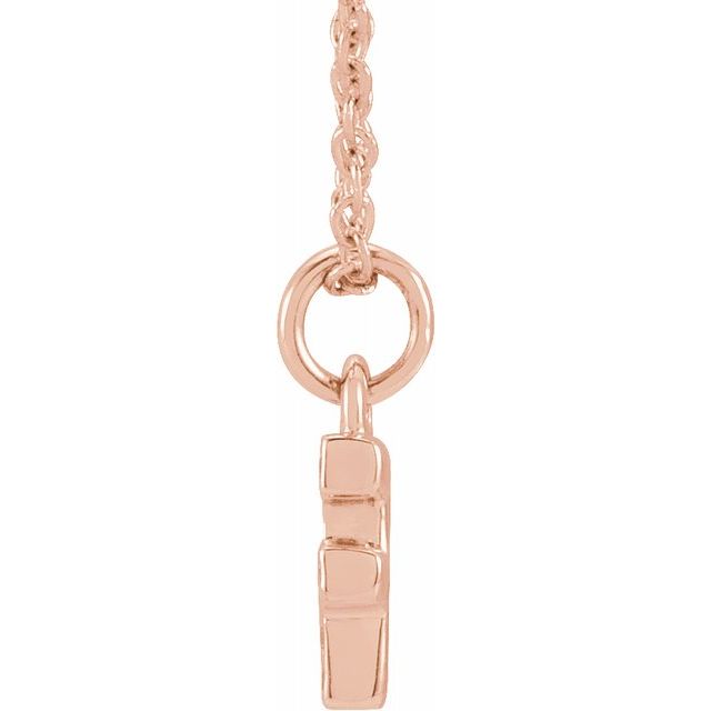 Natural Diamond Petite Initial Capital Letter Necklace