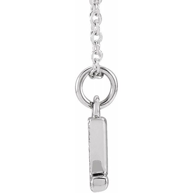 Natural Diamond Petite Initial Capital Letter Necklace
