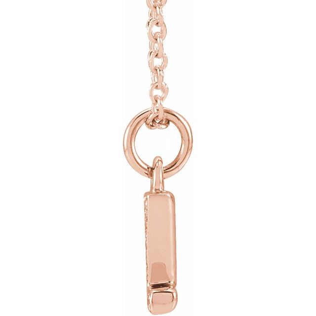Natural Diamond Petite Initial Capital Letter Necklace
