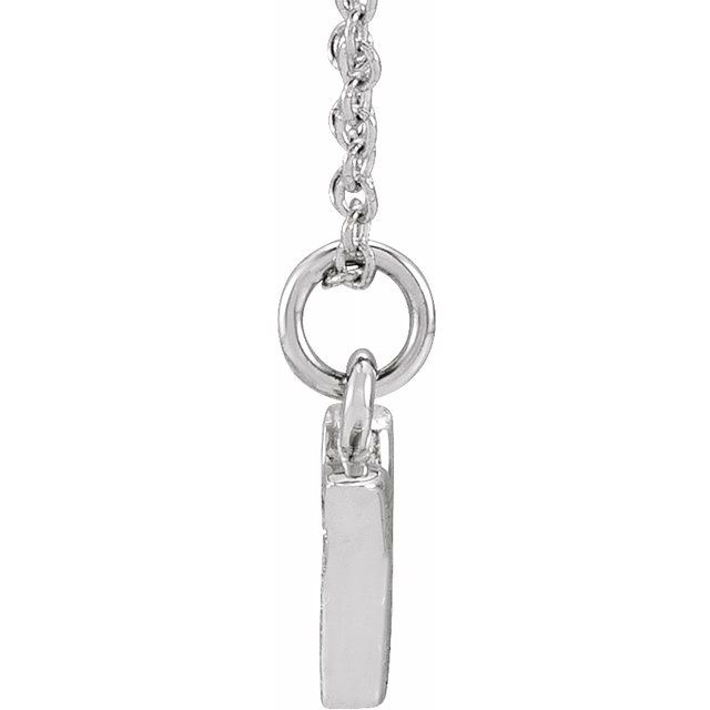 Natural Diamond Petite Initial Capital Letter Necklace
