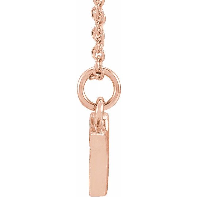 Natural Diamond Petite Initial Capital Letter Necklace