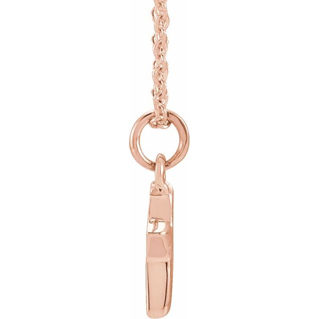 Natural Diamond Petite Initial Capital Letter Necklace
