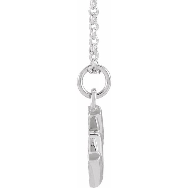 Natural Diamond Petite Initial Capital Letter Necklace