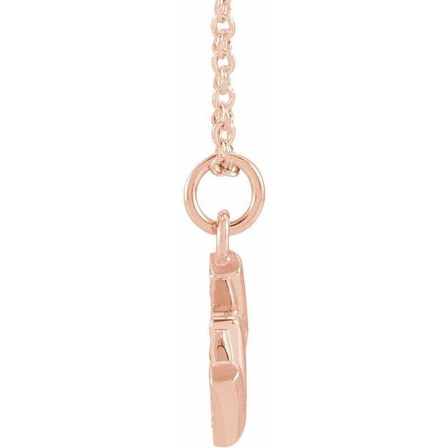 Natural Diamond Petite Initial Capital Letter Necklace