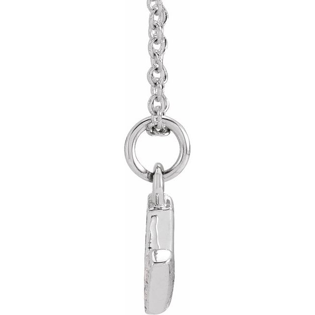 Natural Diamond Petite Initial Capital Letter Necklace