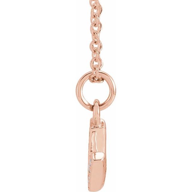 Natural Diamond Petite Initial Capital Letter Necklace