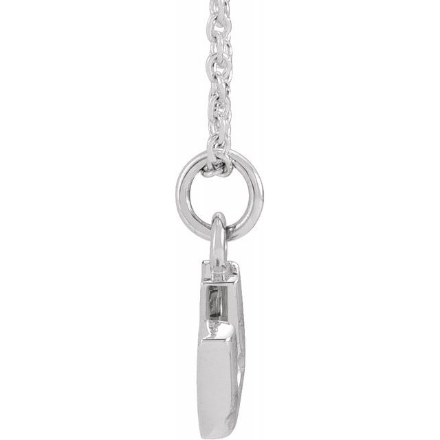Natural Diamond Petite Initial Capital Letter Necklace