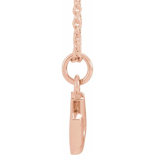 Natural Diamond Petite Initial Capital Letter Necklace