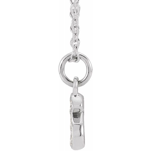 Natural Diamond Petite Initial Capital Letter Necklace