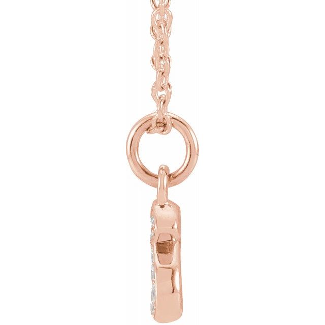 Natural Diamond Petite Initial Capital Letter Necklace