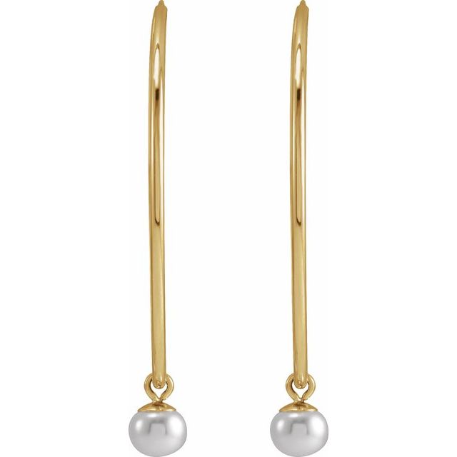 Freshwater Pearl Huggie Earrings