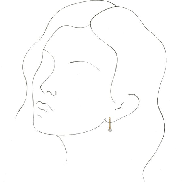 Freshwater Pearl Huggie Earrings