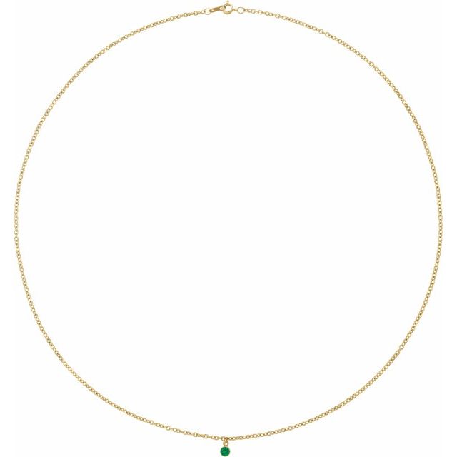 Natural Ruby Emerald Sapphire Micro Necklace