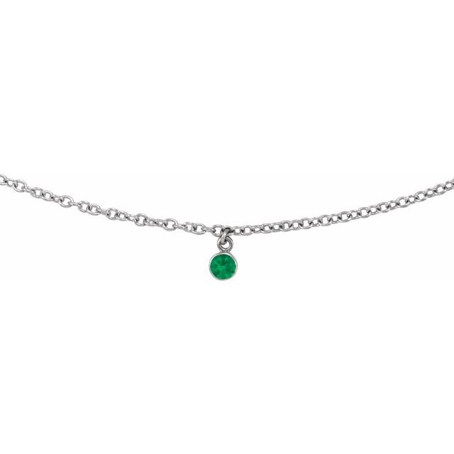 Natural Ruby Emerald Sapphire Micro Necklace