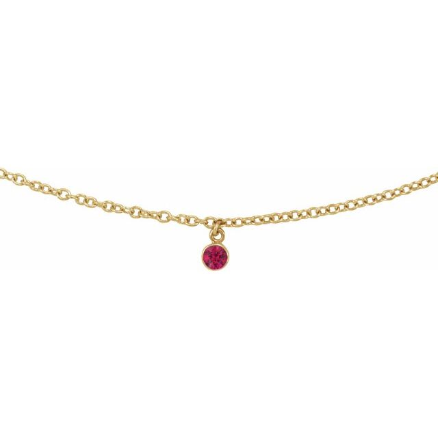 Natural Ruby Emerald Sapphire Micro Necklace