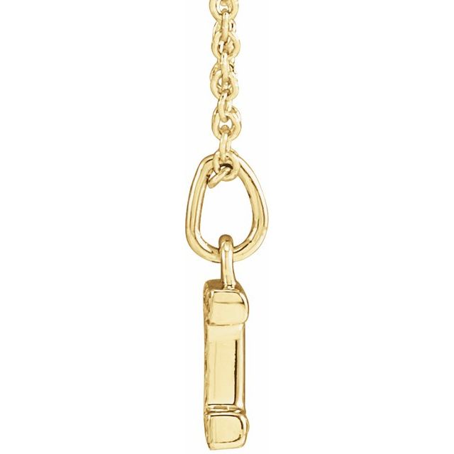 Natural Diamond Petite Initial Capital Letter Necklace