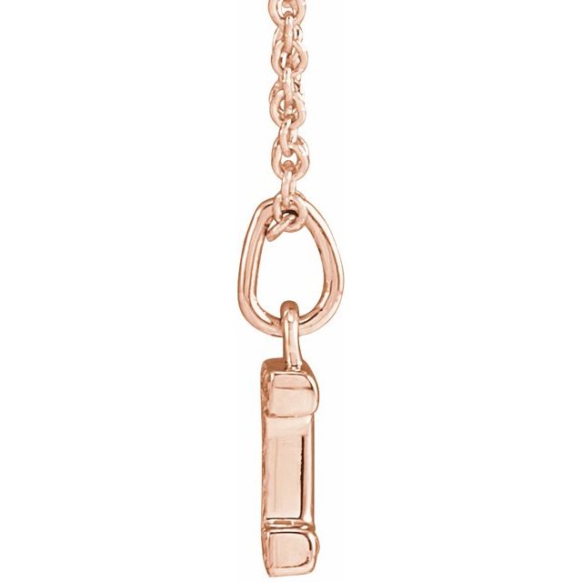Natural Diamond Petite Initial Capital Letter Necklace