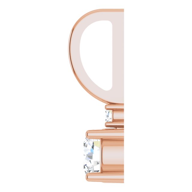 Round Natural Diamond April Birthstone Charm