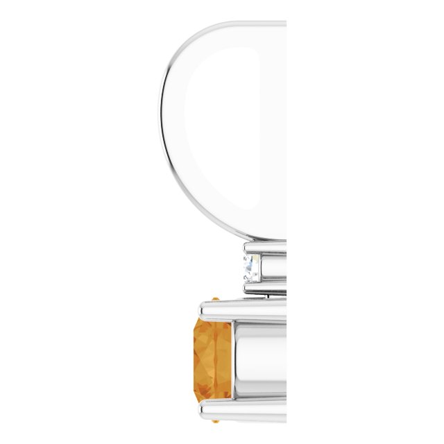 Citrine & Natural Diamond November Birthstone Charm