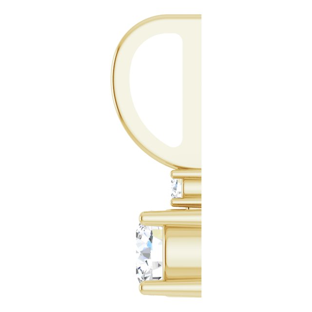 Round Natural Diamond April Birthstone Charm