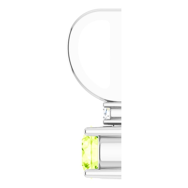 Peridot & Natural Diamond August Birthstone Charm