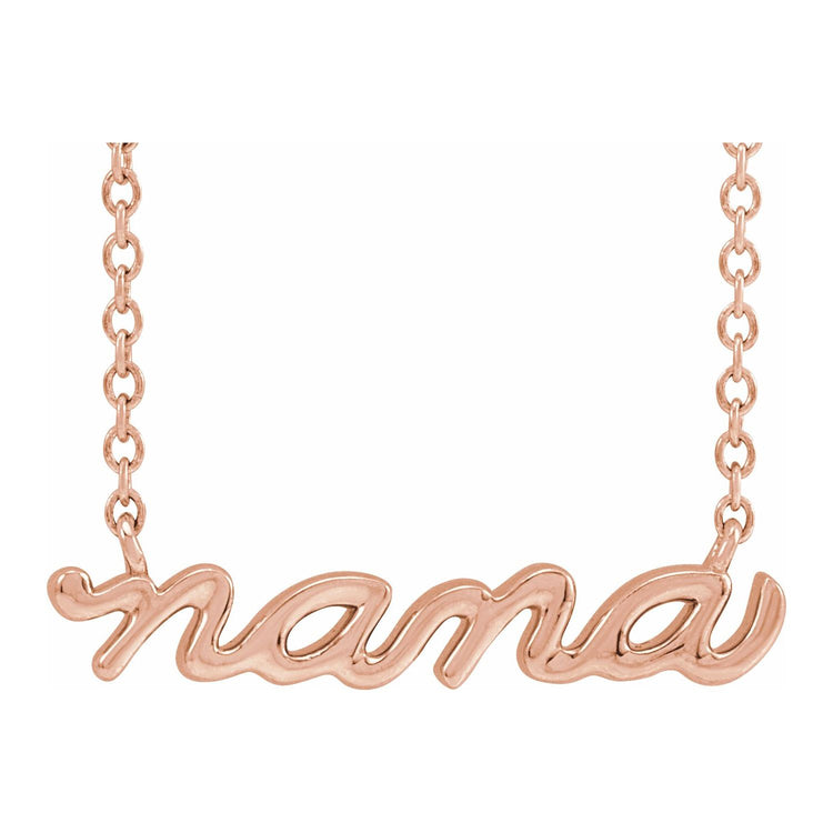 Petite Script Nana Necklace