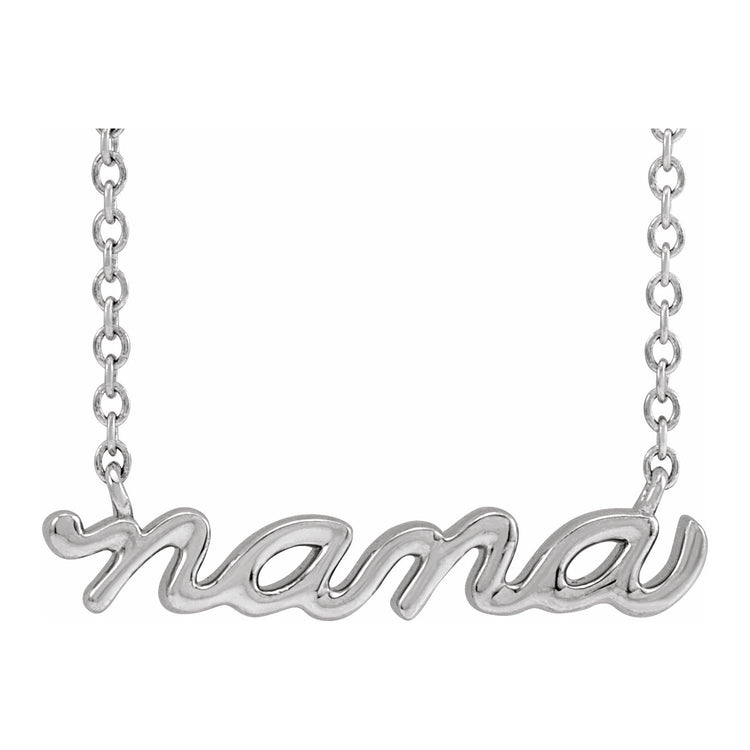 Petite Script Nana Necklace