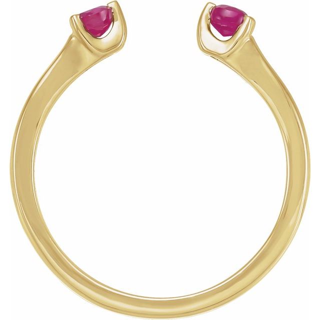 Gold Ruby Negative Space Ring