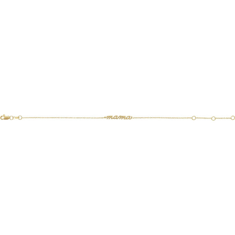 Petite Script Mama Bracelet