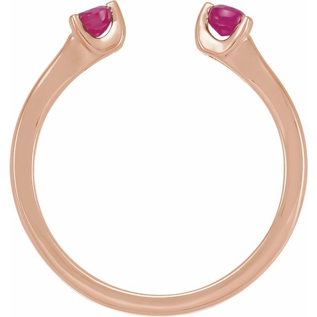 Gold Ruby Negative Space Ring