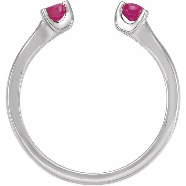 Gold Ruby Negative Space Ring