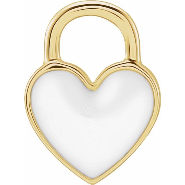 Enamel Heart Charm Pendant