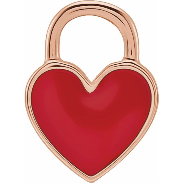 Enamel Heart Charm Pendant