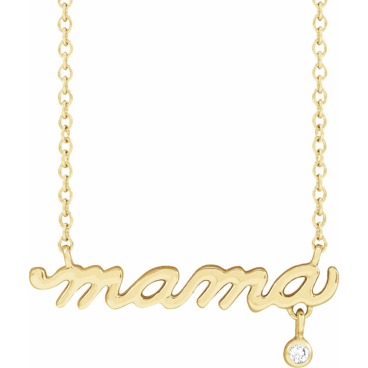 Natural Diamond Petite Mama Necklace