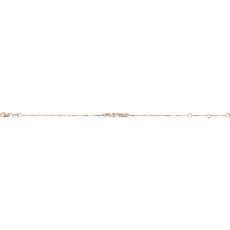 Petite Script Mama Bracelet