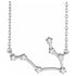 Blue Gemini Diamond Zodiac Constellation Necklace
