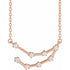Blue Rubi Capricorn Diamond Zodiac Constellation Necklace