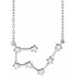 Blue Rubi Taurus Diamond Zodiac Constellation Necklace