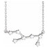 Blue Rubi Virgo Diamond Zodiac Constellation Necklace