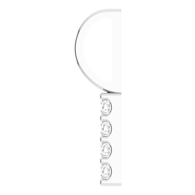Natural Diamond Vertical Bar Charm Pendant