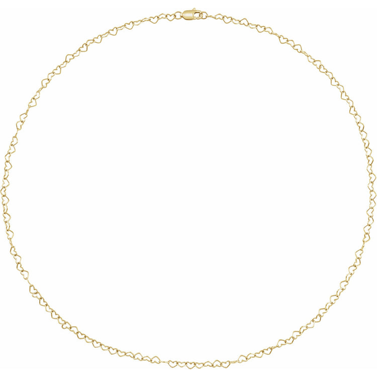 Heart Chain Link Necklace