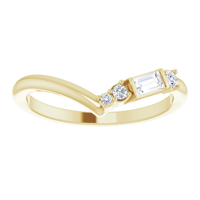 Mixed Natural Diamond Contour Band
