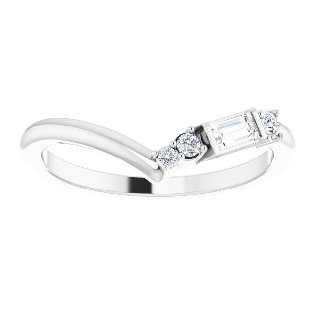 Mixed Natural Diamond Contour Band