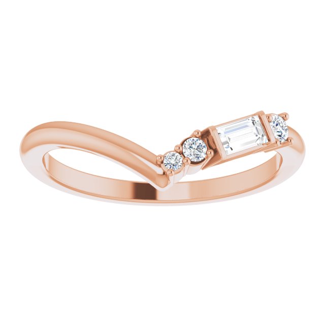 Mixed Natural Diamond Contour Band