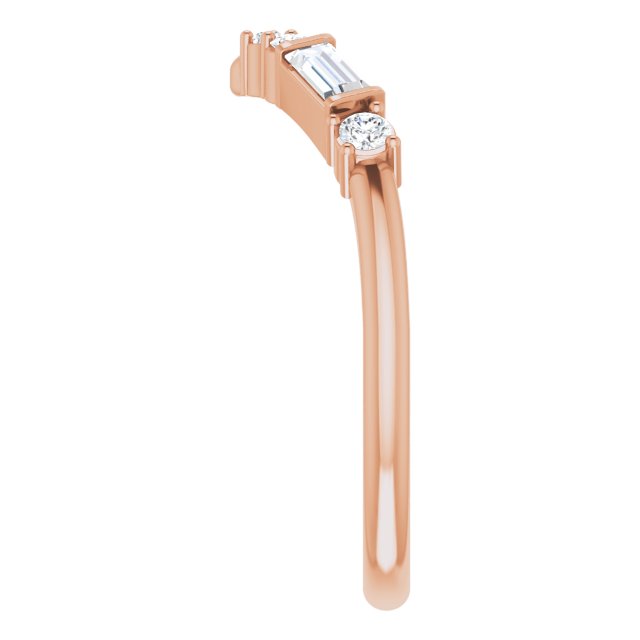 Mixed Natural Diamond Contour Band