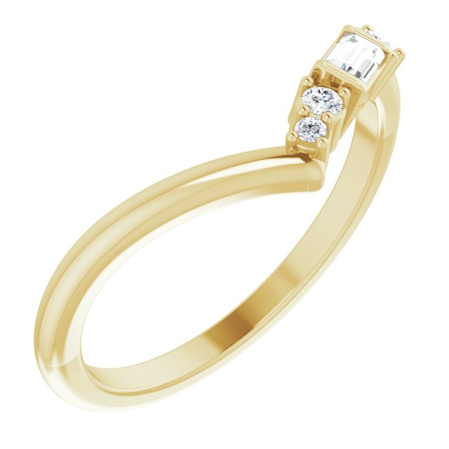 Mixed Natural Diamond Contour Band