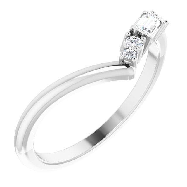 Mixed Natural Diamond Contour Band