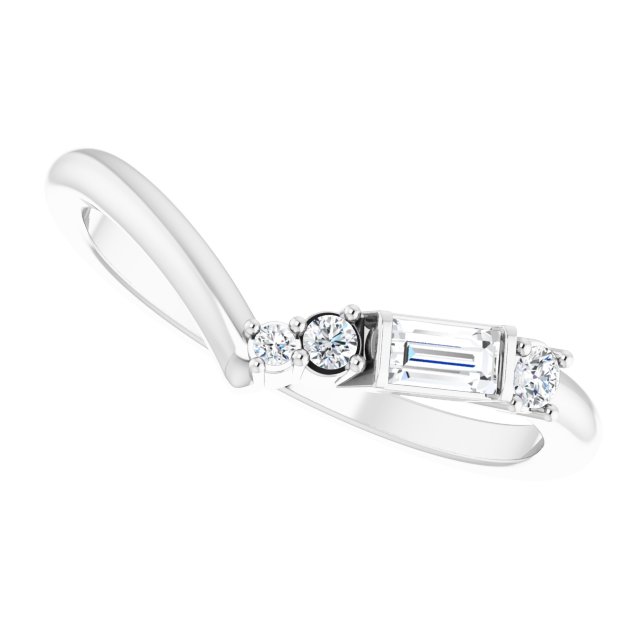 Mixed Natural Diamond Contour Band
